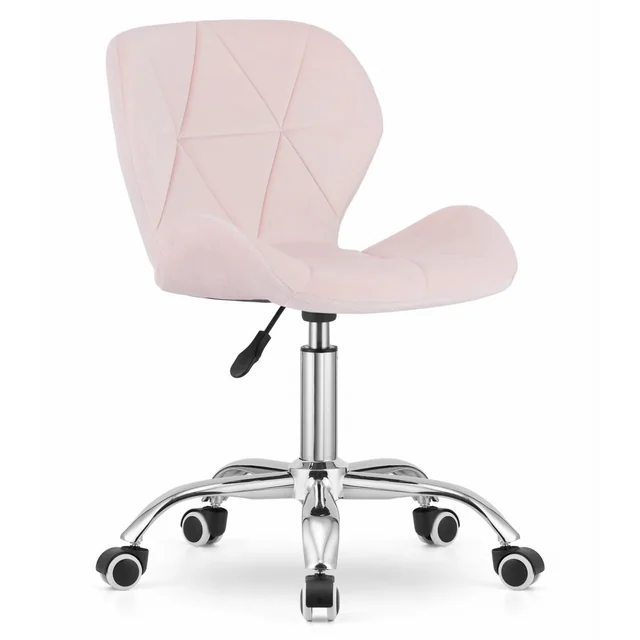 AVOLA swivel chair, velvet - pink