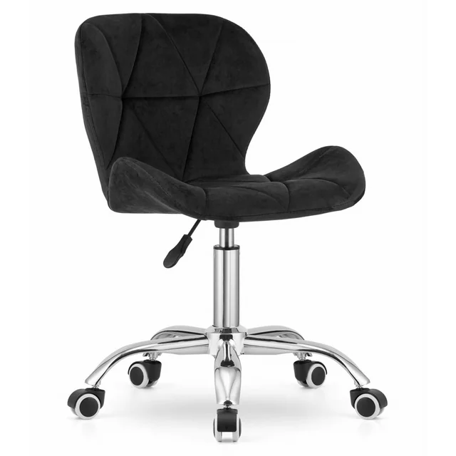 AVOLA velvet swivel chair - black