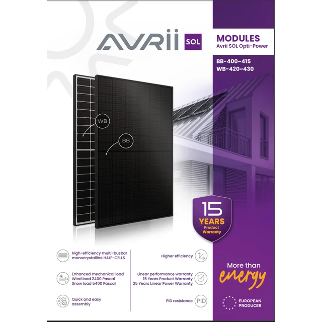 AVRII SOL OPTI-POWER WB-430 cornice nera