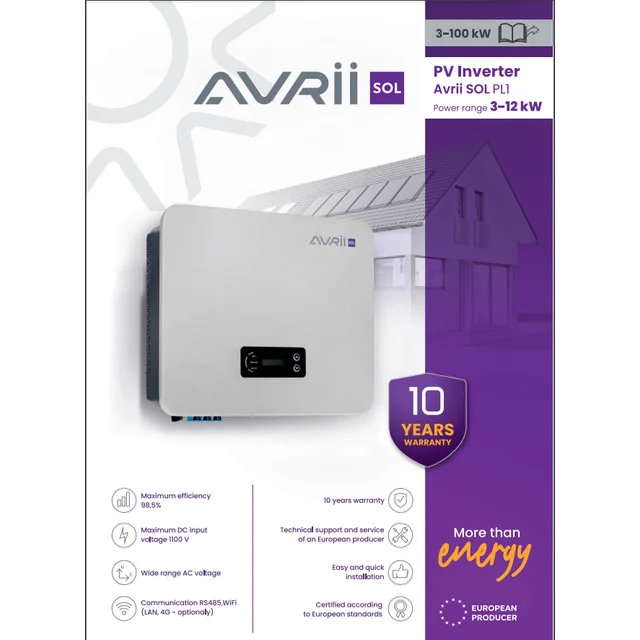 AVS-0005 Convertitore 3-fazowy 10 kW Avria SOL-10-PL1