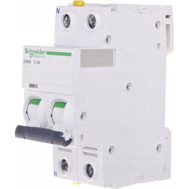 Автоматичний вимикач Schneider Electric 1P+N C 2A 6kA AC iC60N-C2-1N (A9F04602)