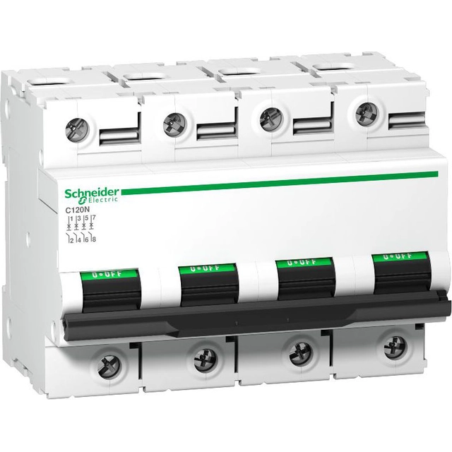 Автоматичний вимикач Schneider Electric 4P C 100A 10kA AC C120N (A9N18374)