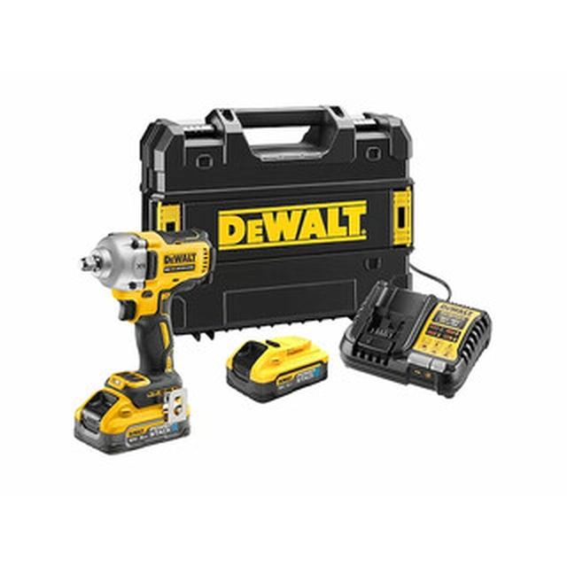 Avvitatore a percussione a batteria DeWalt DCF891H2T-QW 18 V | 812 Nm | 1/2 pollici | Senza spazzole in carbonio | Batteria 2 x 5 Ah + caricabatteria | In una valigia