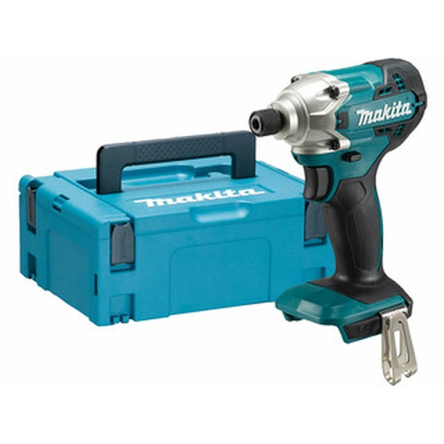 Avvitatore a percussione a batteria Makita DTD156ZJ con portapunte 18 V | 155 Nm | 1/4 pollici | Spazzola di carbone | Senza batteria e caricabatterie | nel MakPac