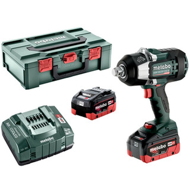 Avvitatore a percussione a batteria Metabo SSW 18 LTX 1750 BL 18 V | 1750 Nm | 3/4 pollici | Senza spazzole in carbonio | Batteria 2 x 8 Ah + caricabatteria | nel metaBOX