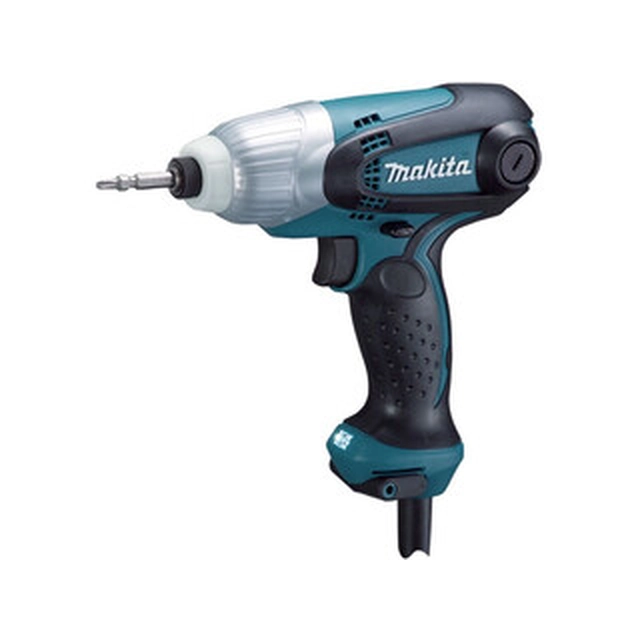 Avvitatore elettrico ad impatto Makita TD0101F 100 Nm | Conteggio colpi: 32001/min | 230 W | 1/4 | In una scatola di cartone