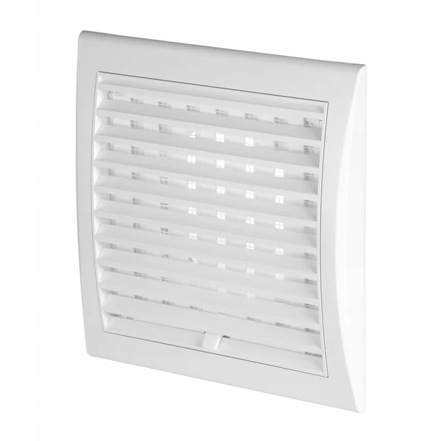 Awenta Luna balts ventilācijas režģis TL2 ar žalūzijām 140x140mm