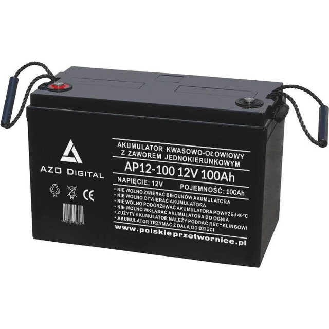 Azo Batería vrla agm sin mantenimiento 12v 100ah (AP12-100)