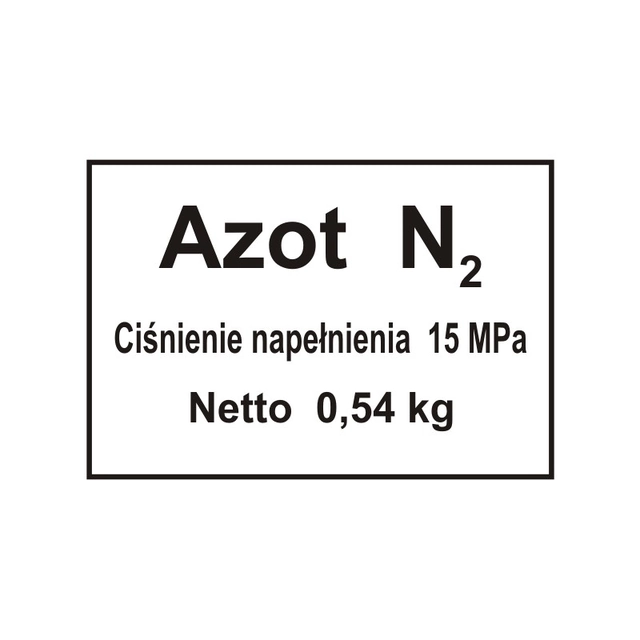 Azoto etiketė0,54