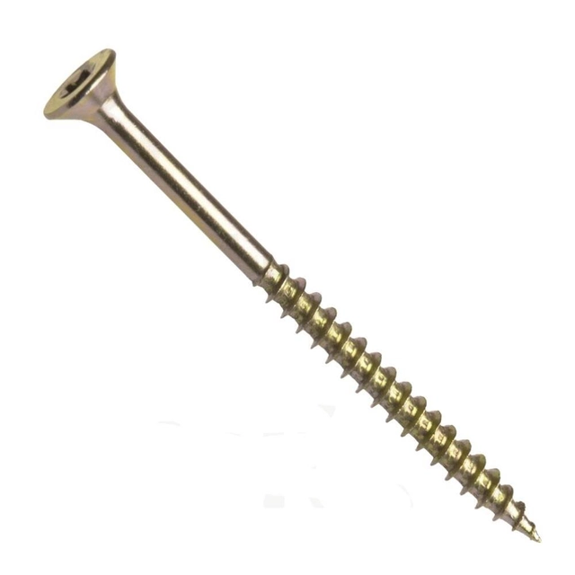 Universal screw, countersunk head, torx groove, partial thread, zinc yellow, 6.0x60 / 36 mm