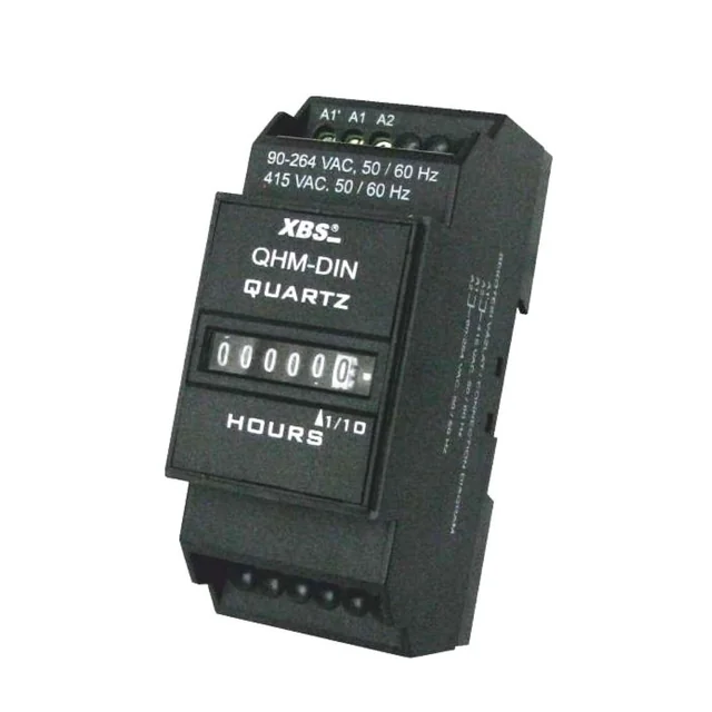 Operating hours counter with DIN rail mounting 90-264V IP40