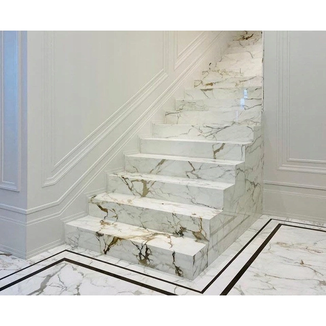 Stair tiles 120x30 MARBLE GLOSS glamorous GOLD