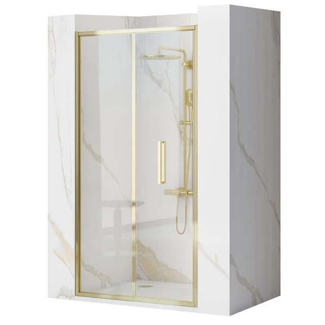 REA Rapid Fold Folding Shower Door 90 Gold Gold