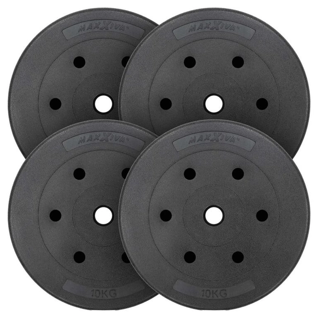 MAXXIVA Weight set 4 x 10 kg, cement, black