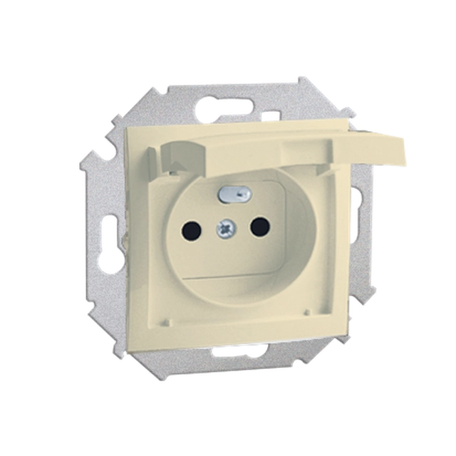 Socket outlet Kontakt-Simon 1591950-031 Earthing pin Screwed terminal Beige Flush mounted (plaster) Plastic