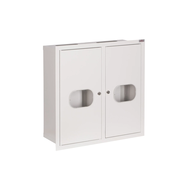 Flush-mounted switchgear space for 2 counters and 24 security RL-2L24 with glass and lock IP31