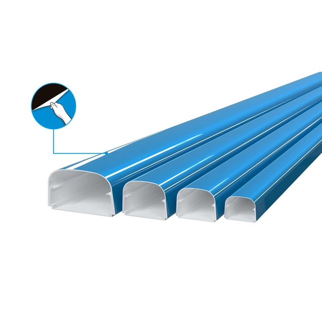 Rigid duct for air conditioning pipes Tecnosystemi, Optima TP, TP75-OPT-FC 2000x74x56 white with protective film