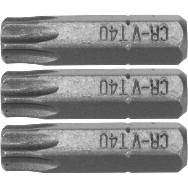 Tips Bits for Screwdrivers Drills T40 25mm STHOR 3 Pieces