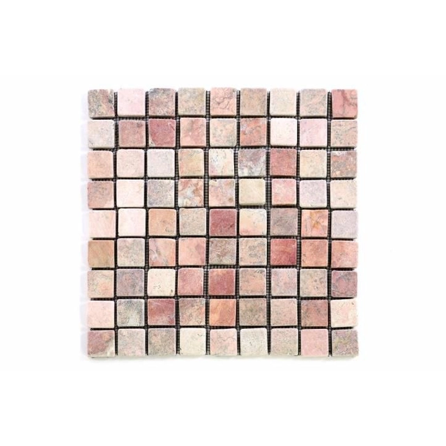 Garth marble mosaic on red mesh 1m2