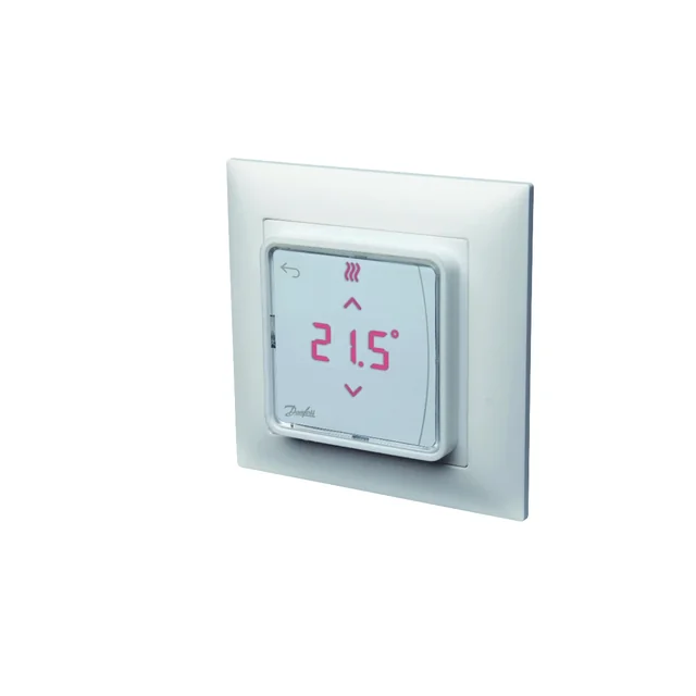 Heating control system Danfoss Icon2, wired thermostat 24V, with screen, recessed