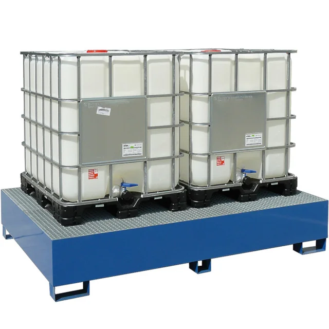 Bac de rétention pour le réservoir IBC du conteneur palette MAUZER 2 x 1000L
