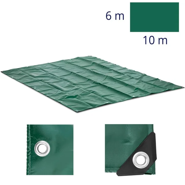 Bâche de protection avec mailles PVC 650 g/m2 1000 x 600 cm