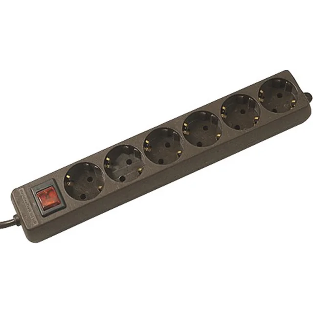 Bachmann power strip 6 sockets 1.5 m black (381.144S)