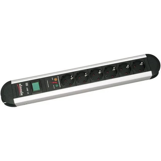 Bachmann surge protector power strip 6 sockets 1.7 m silver (331.013)