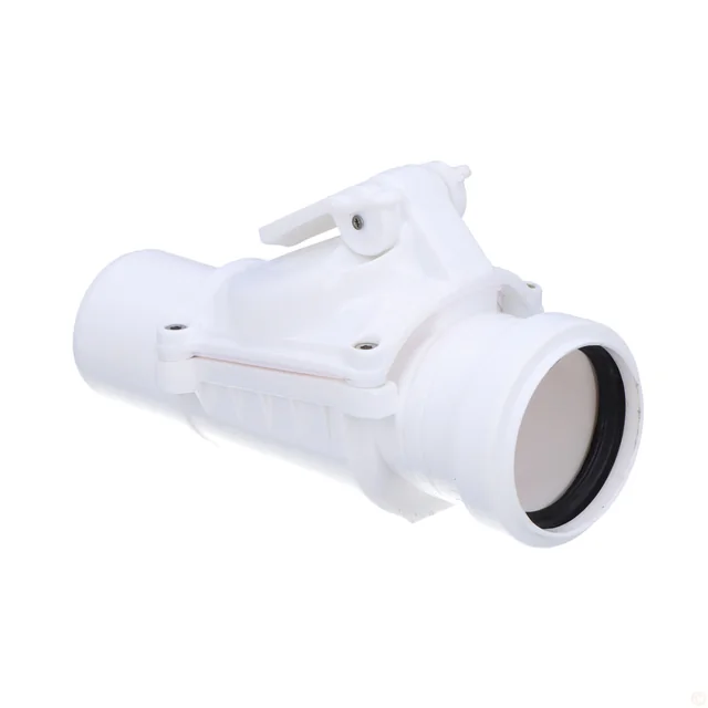 Backwater valve PP-HT dn50 version A, sanitary for internal sewage, white