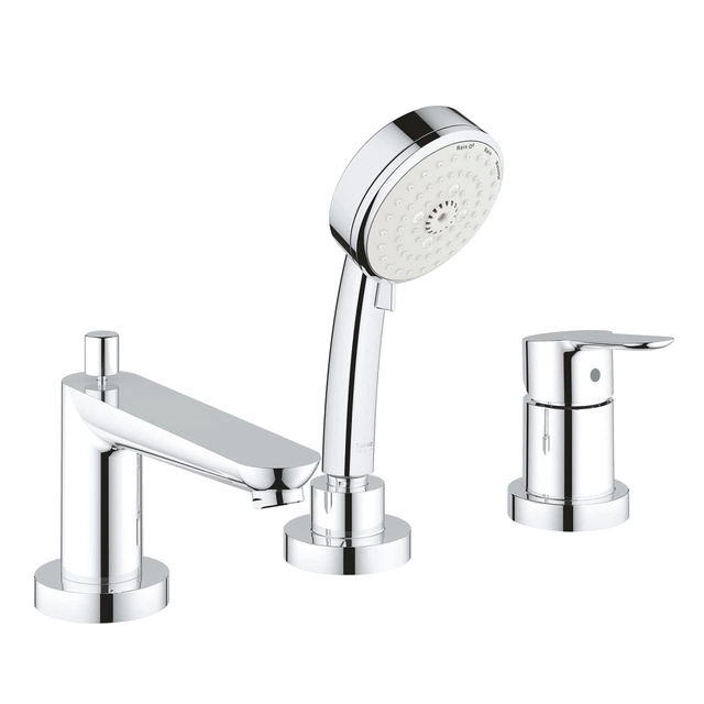 Badearmatur GROHE BauEdge, tredelt, krom