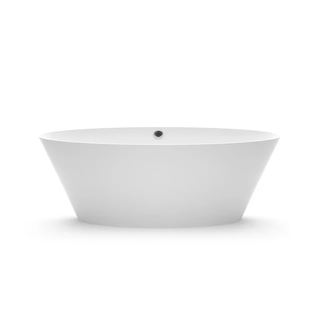 Bagno in pietra Aura Beira 2 bianco, 186x78 cm, con troppopieno