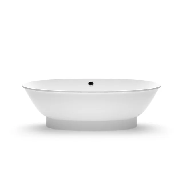 Bagno in pietra Aura Estia bianco, 184x90 cm, senza troppopieno