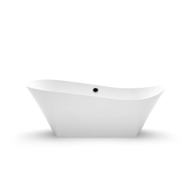 Bagno in pietra Aura Kami 1 bianco, 180x78 cm, con troppopieno