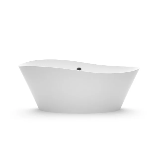 Bagno in pietra Aura Luxovio bianco, 186x78 cm, con troppopieno