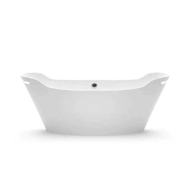 Bagno in pietra Aura Tiche 1 bianco, 191x75 cm, con troppopieno