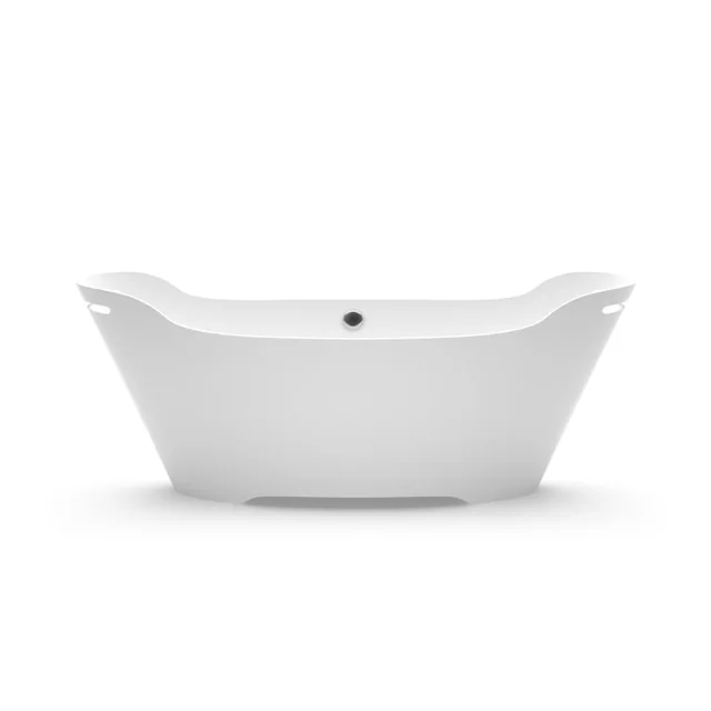 Bagno in pietra Aura Tiche 2 bianco, 191x75 cm, con troppopieno