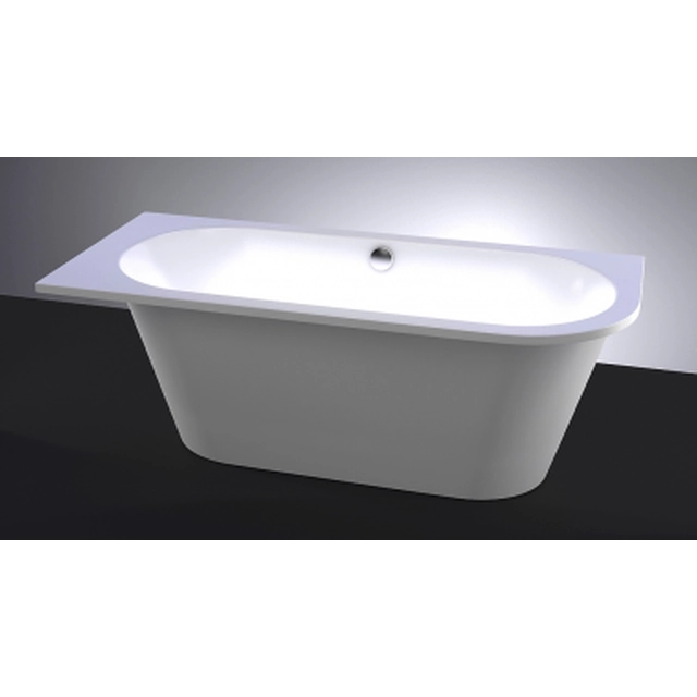 Bagno in pietra Vispool Evento, 175x75 cm lato destro arrotondato bianco