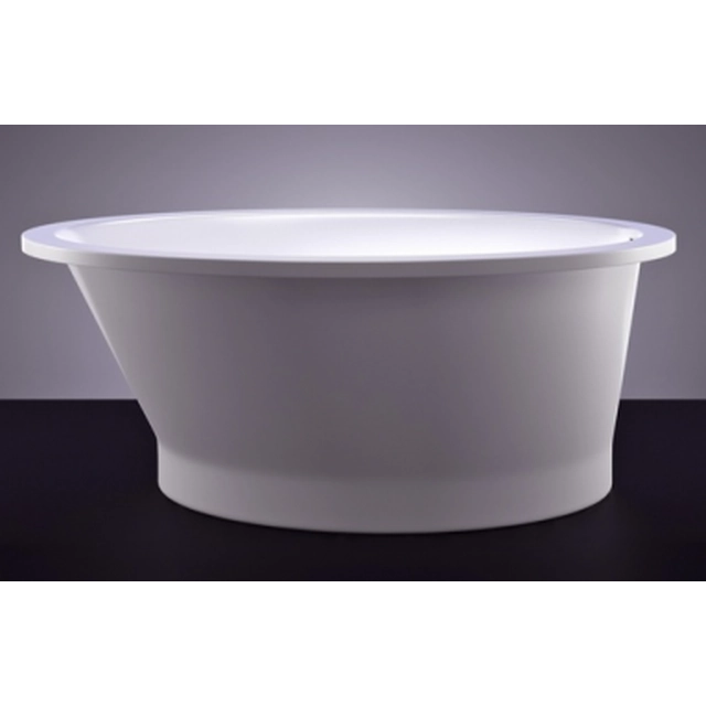 Bagno in pietra Vispool Solare, 177x107 ovale bianco