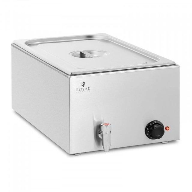 Bagnomaria - 600 W - 1 GN 1/1 - Rubinetto di scarico ROYAL CATERING 10012616 RCBM_GN1/1_1