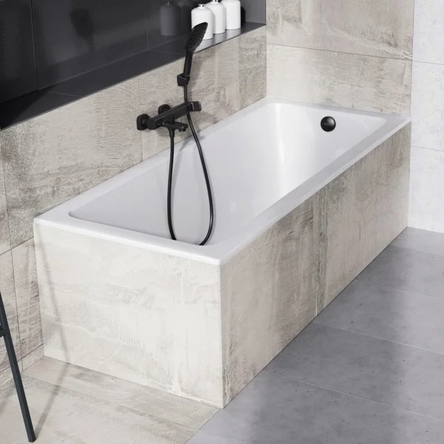 Baignoire rectangulaire Ravak 10°, 170x75 Slim blanc neige