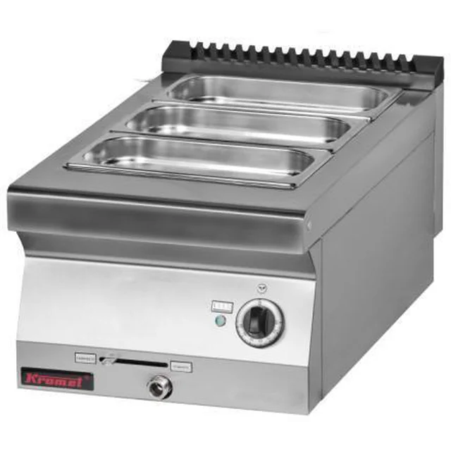 Bain Mare électrique réglable professionnel 0,7kW Kromet 700.Be-1