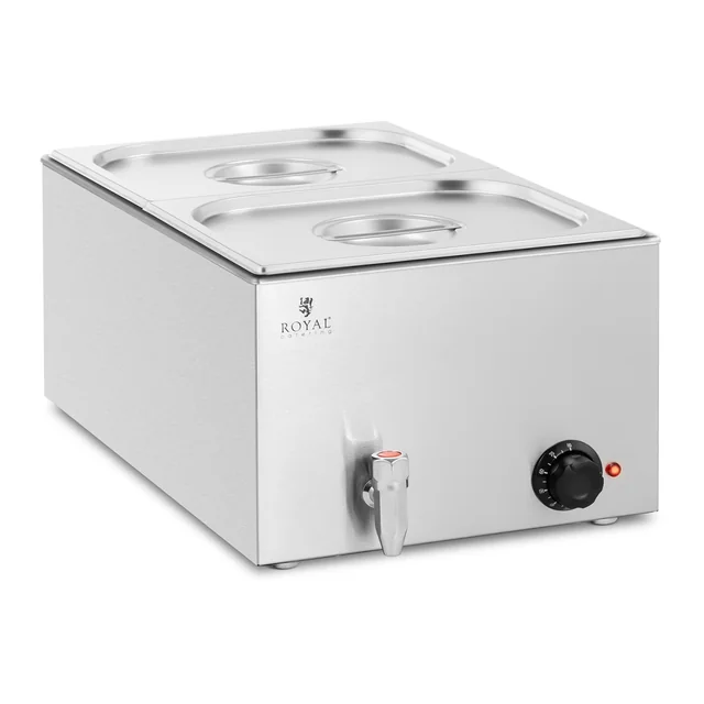 Bain marie avec robinet + 2 bacs GN 1/2