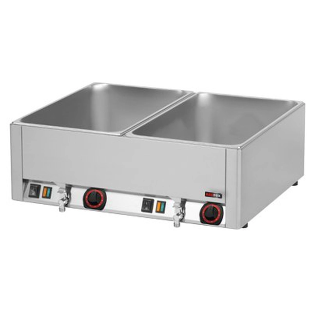 Bain marie electric 2x GN 1/1-150 Robinet BMV - 2115 | Redfox