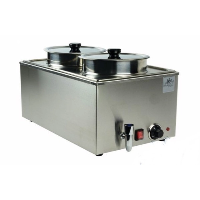 Bain-marie électrique sur table avec chaudrons 2x7L et robinet de vidange INVEST HORECA ZCK 165BT-4 ZCK 165BT-4