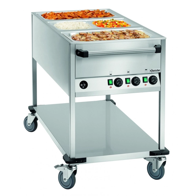 Bain-Marie maisto vežimėlis 3x Gn 1/1 Bartscher