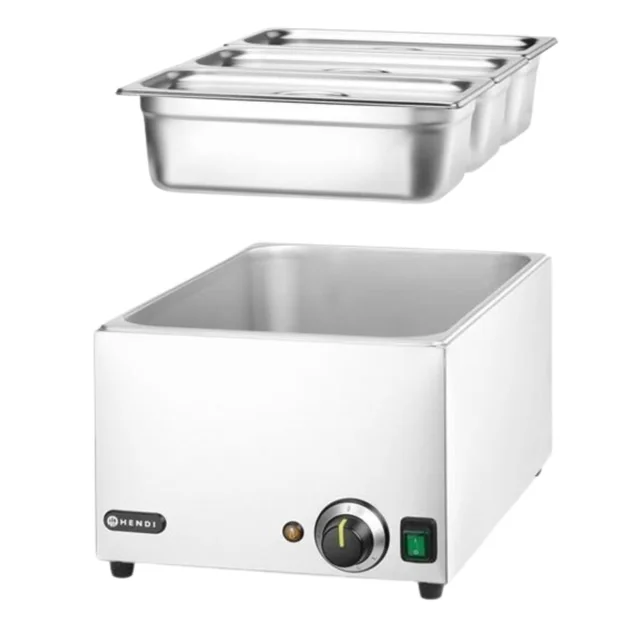 Bain-Marie Sæt + 3x Gn 1/3 Med låg 590x332x(H)242 Hendi Ranger 238967