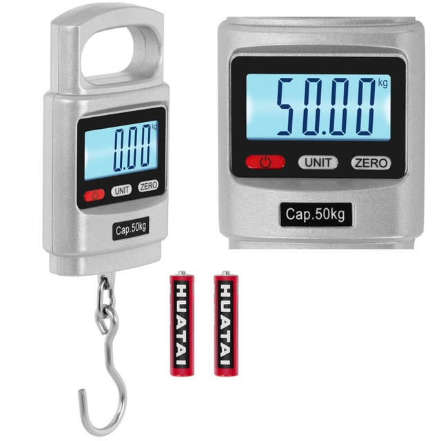 Balança de gancho de suspensão, durável, LCD portátil 50kg / /20g