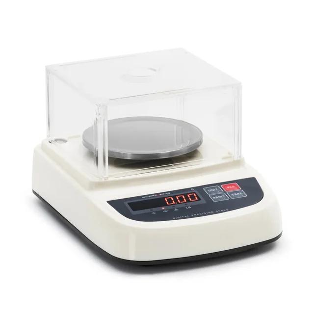 Balanza analítica de laboratorio con tapa LCD RS232 500g / 0.01g