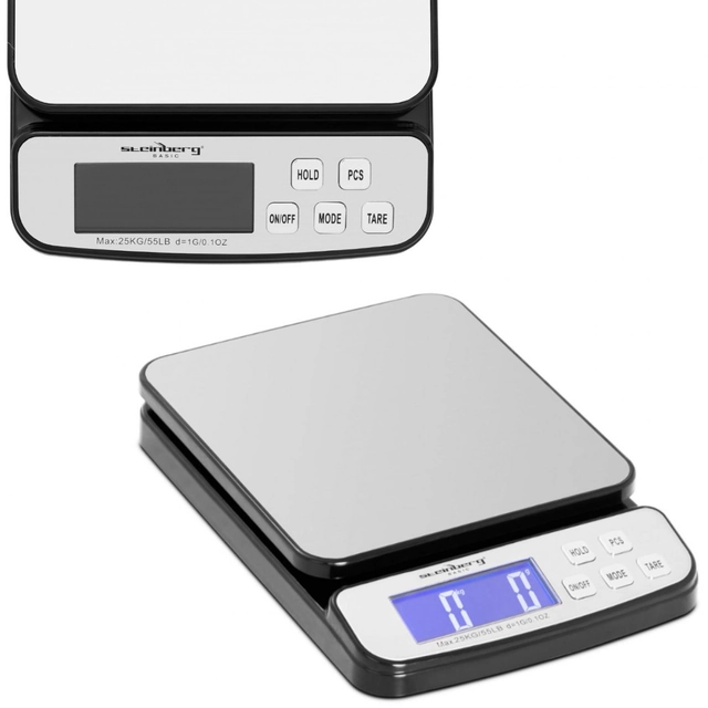 Balanza de franqueo para paquetes y cartas LCD a 25 kg /1 gramo