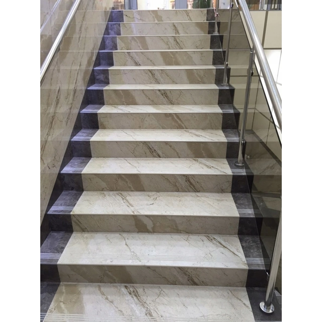 Baldosas de escalera tipo mármol pulido 120x30